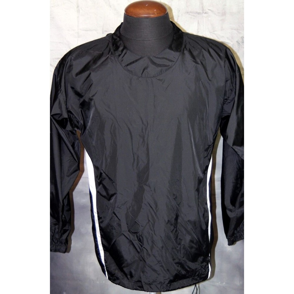 EASTON Long Sleeve Black Pullover Windbreaker Jacket Mesh Lined Men's Size M